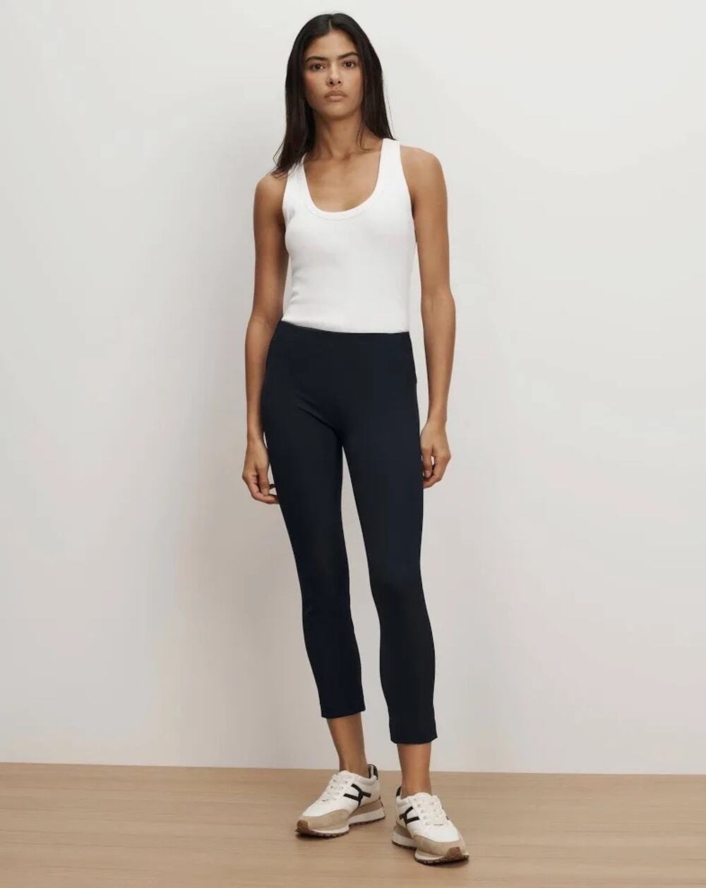 Veronica Beard Core Zip Back Crop Scuba Pants Plus Size 16 Navy Blue
